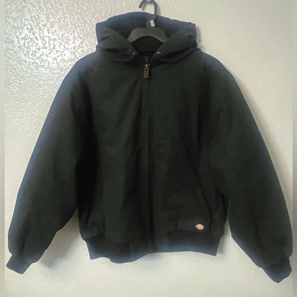 Dickies Mens Black Duck Jacket Size LARGE